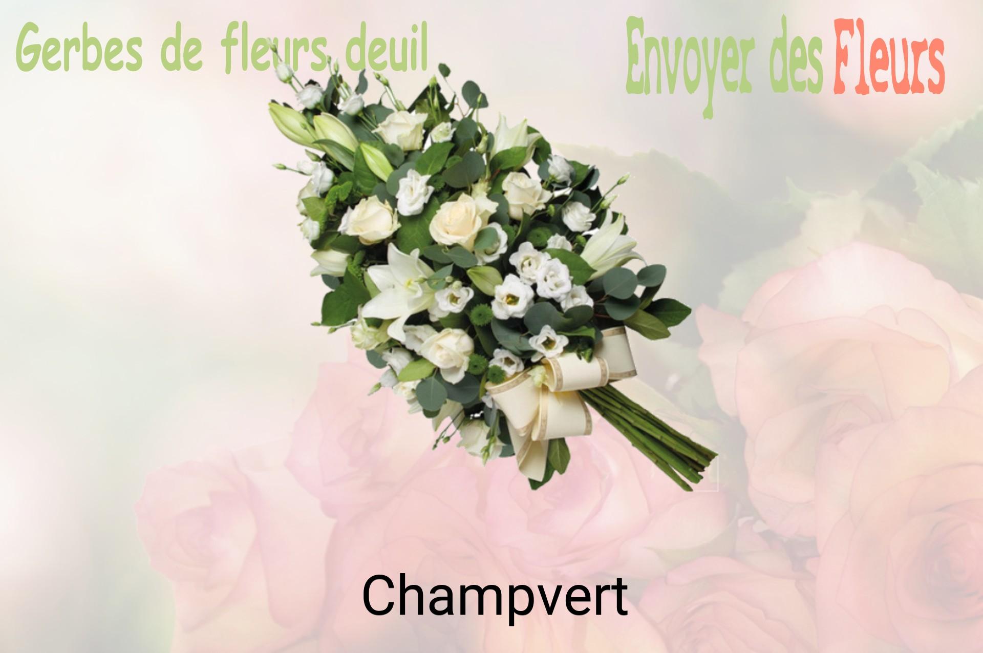 Gerbe de fleurs de deuil livrée à Champvert